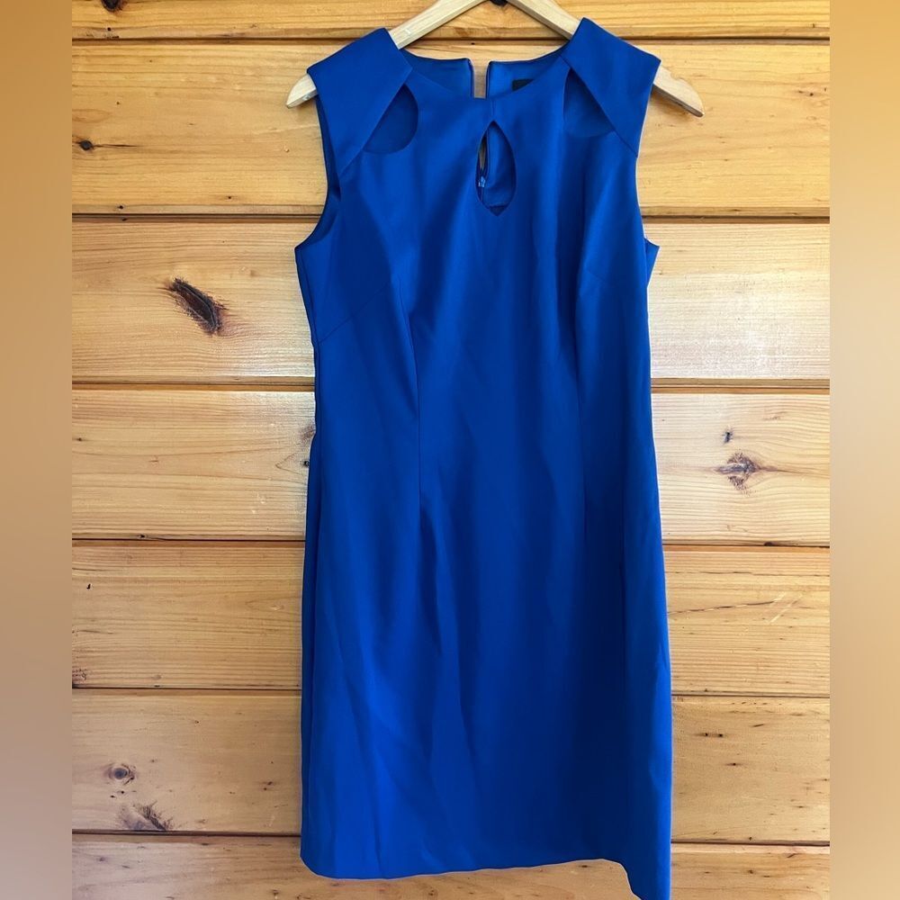 Ronni Nicole Blue Cut Out Womens Sleeveless Dress 8